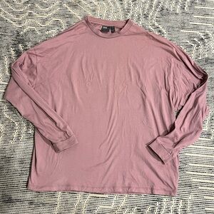 ASOS Men’s Long Sleeve Mauve Cotton T Shirt